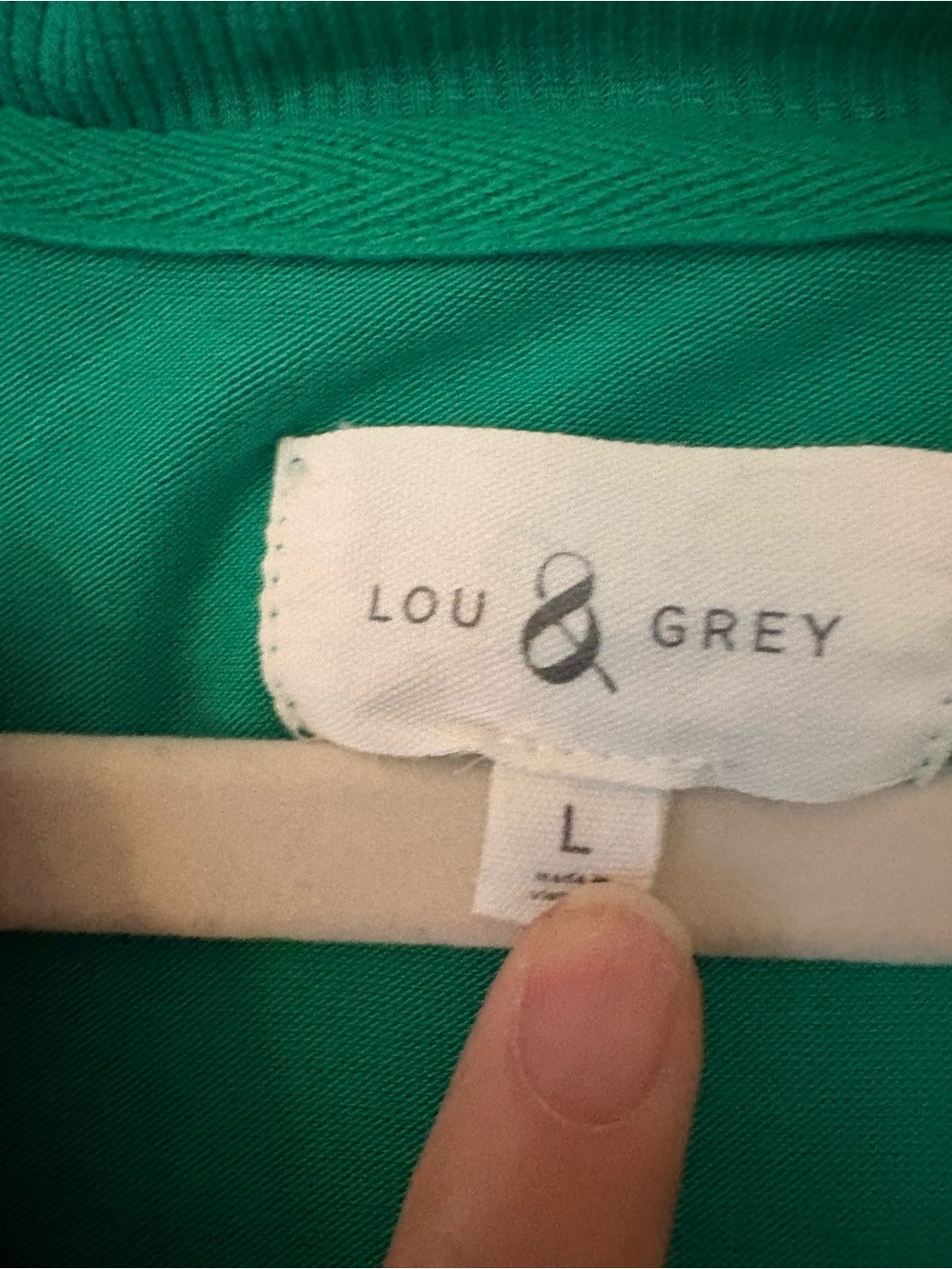 Lou & Grey Kelly Green Henley Long Sleeve Top - Picture 3 of 11